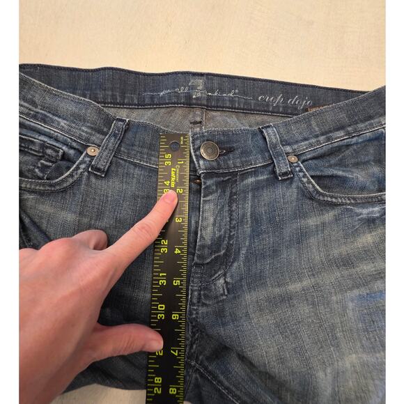 7 for All Mankind Dojo Flare Capri Women's Jeans Size 28 Y2K - Picture 8 of 9